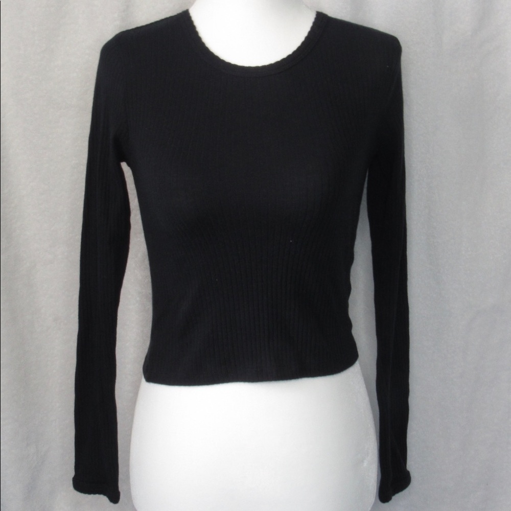 Cropped Long Sleeve Shirt from Topshop